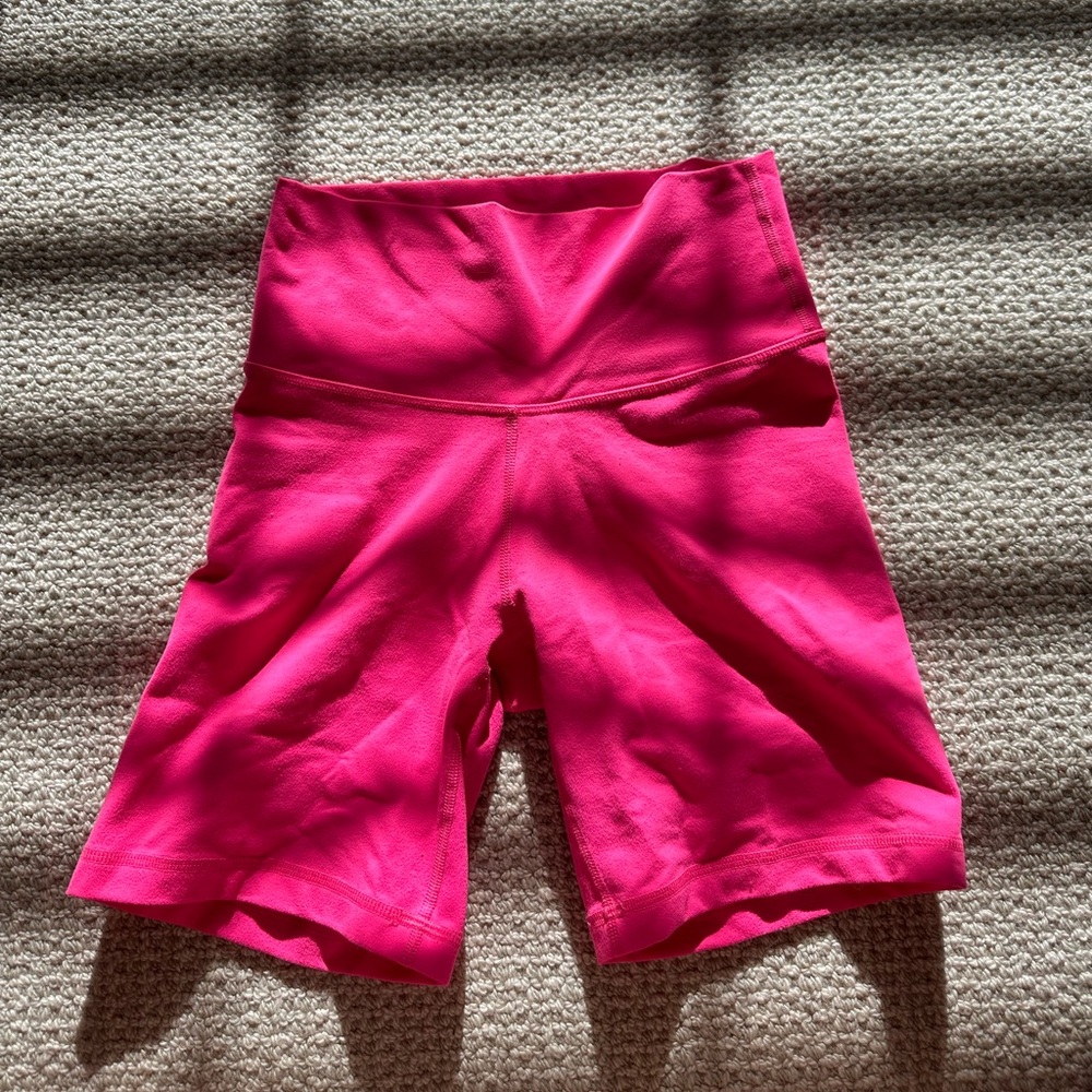 Pink biker shorts